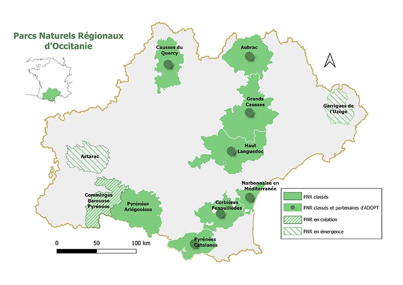 Carte PNR Occitane