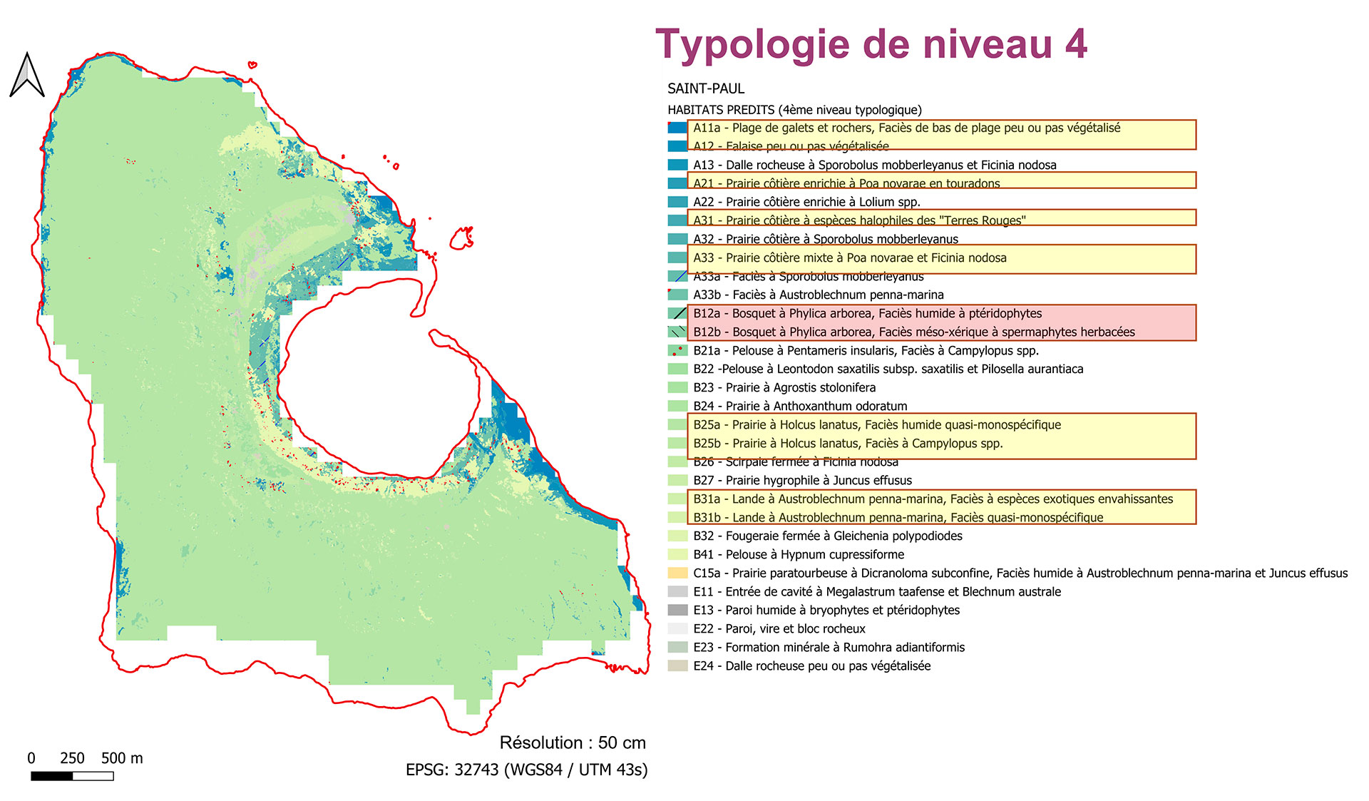 Cartovege Carte habitats St Paul