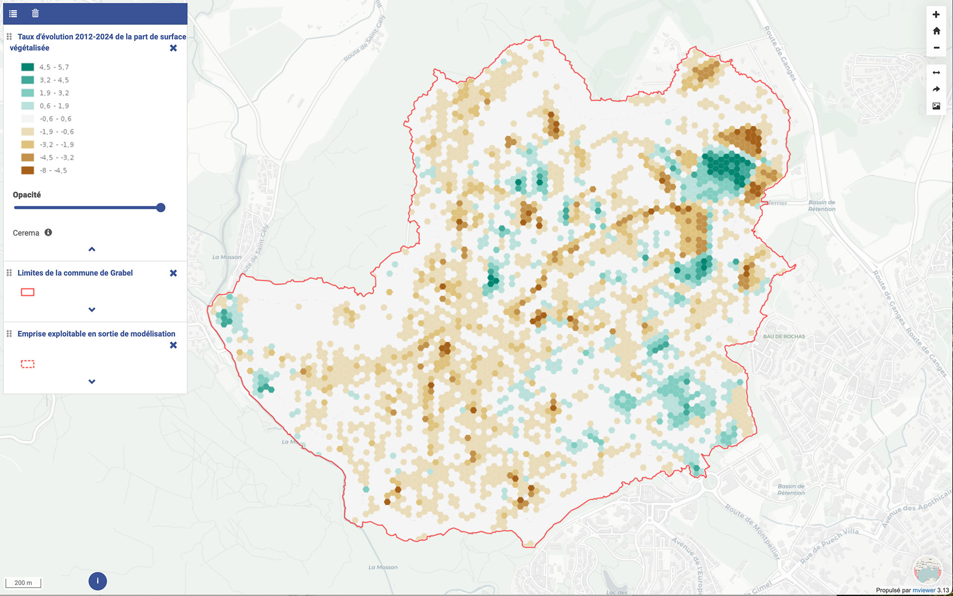 P4UF evolution surface vegetalisée