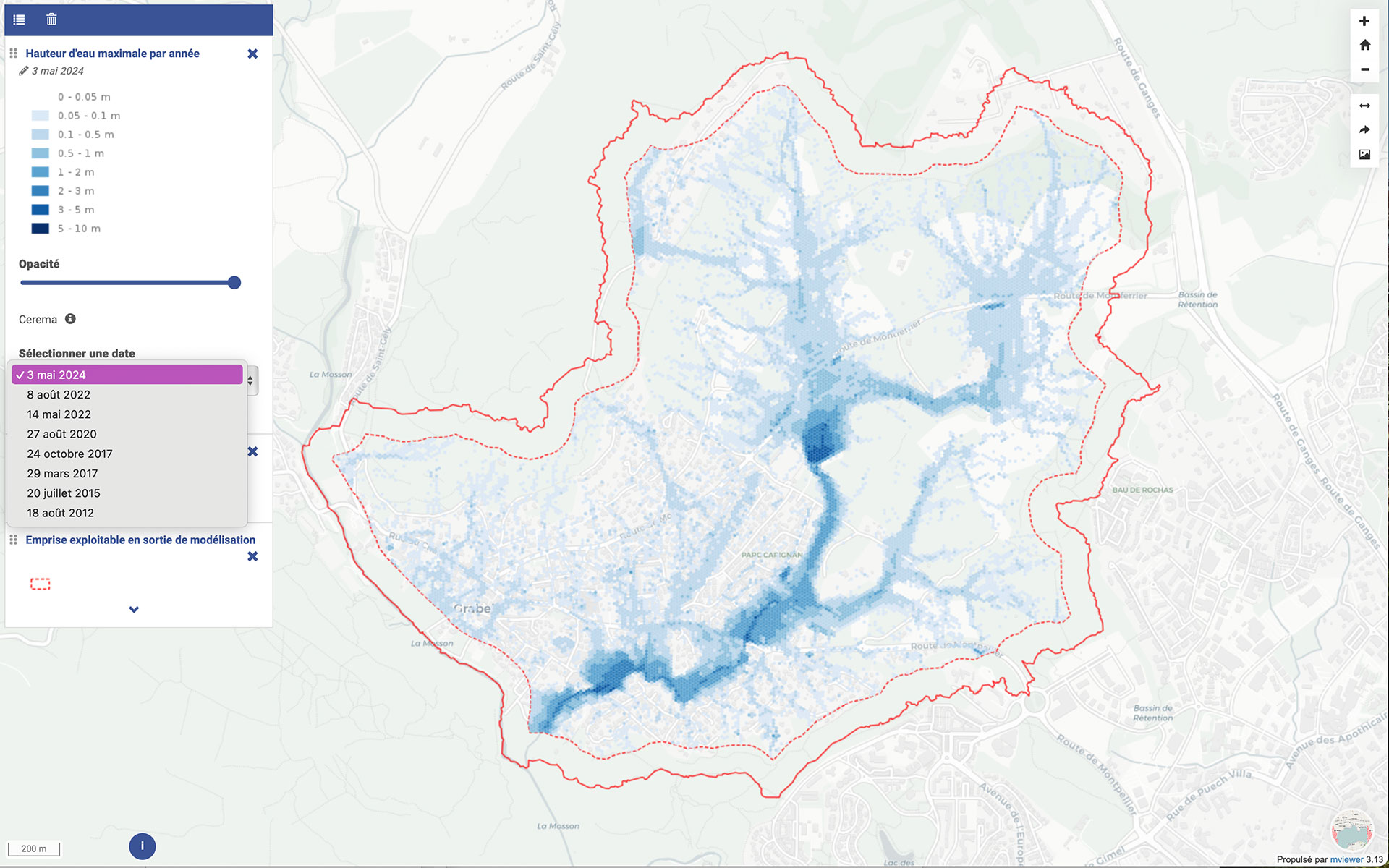 impact OCS sur hauteur d'eau