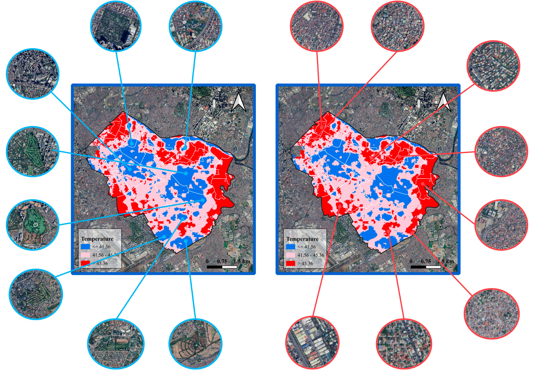 HeatMap Urban et Rural areas