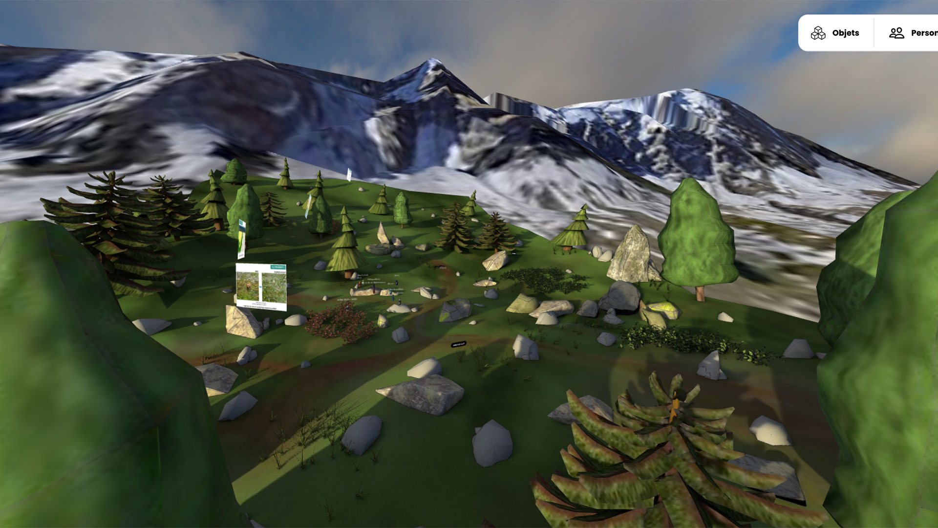 La « Room Lande » d’Orion, une plongée virtuelle dans la vallée du Mont-Blanc.
