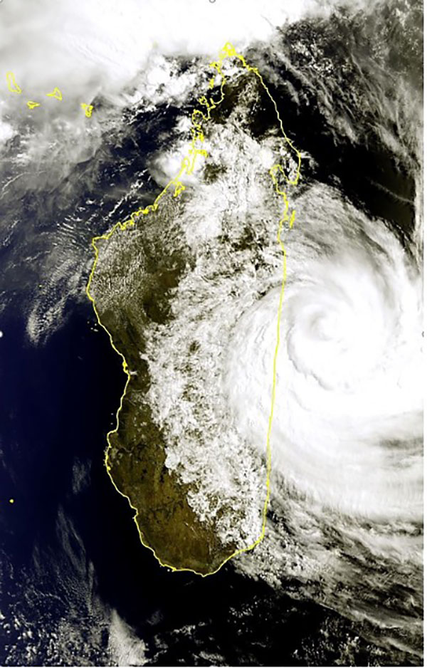Cyclone Emnati, février 2022 