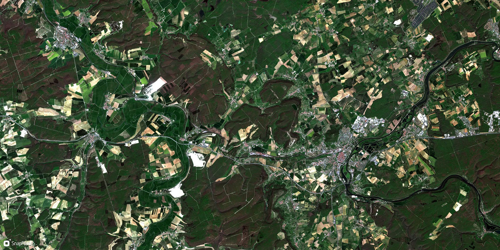 Extract of a Sentinel 2 image over the Grand Est region. 