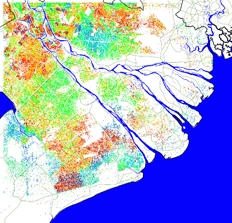 Example of rice growth stage mapping in the Mekong Delta region