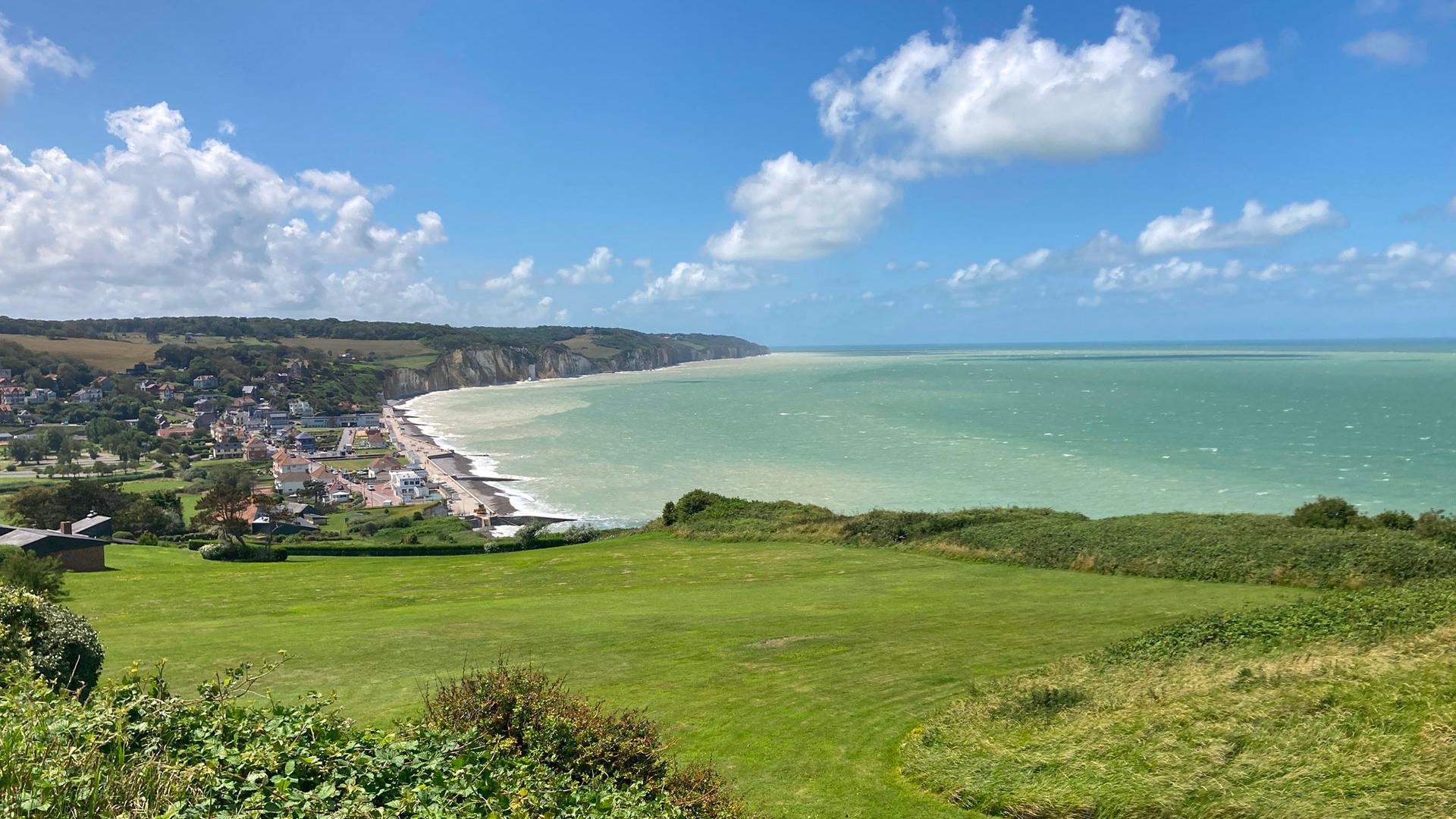 Viewpoint at Hautot-sur-Mer with a view of Pourville-sur-Mer, where the CIO members visited. 
