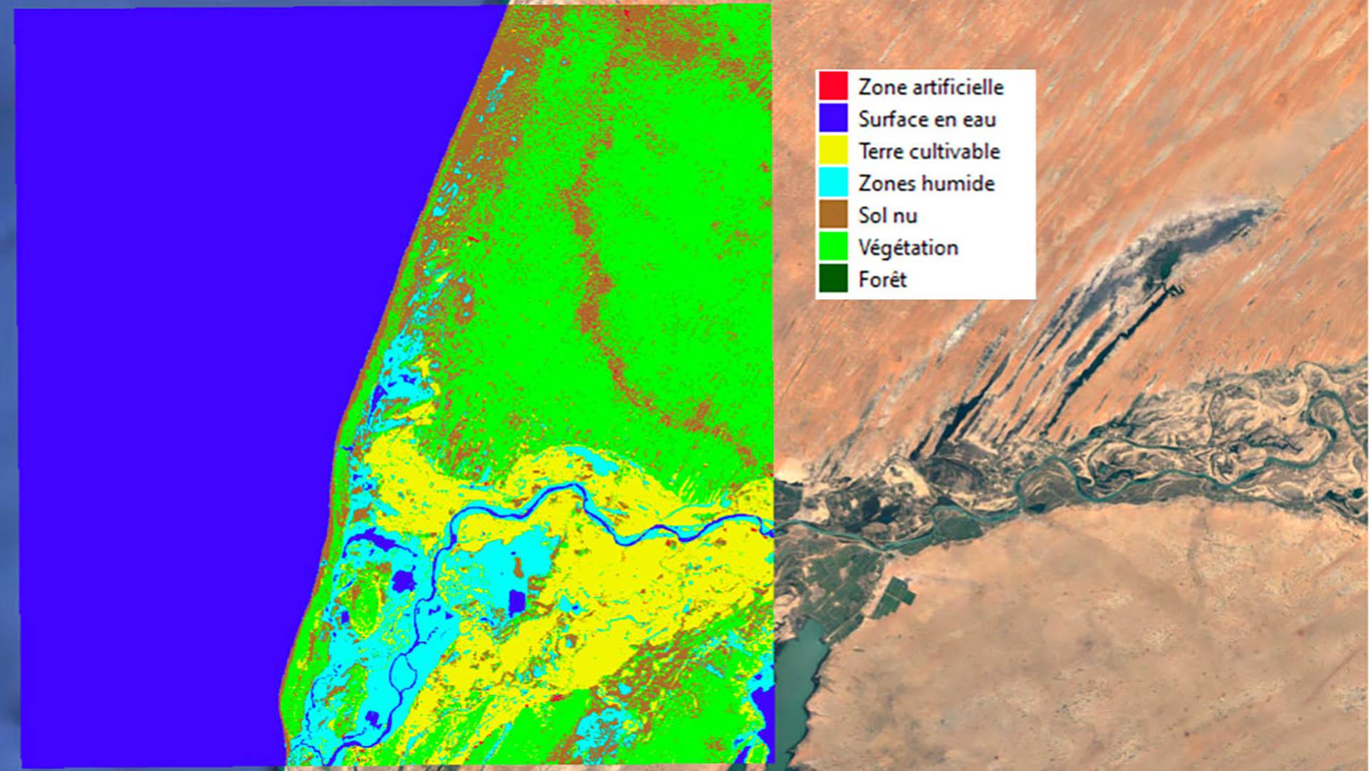 Cartographie de l'occupation du sol au Sénégal en 2020.