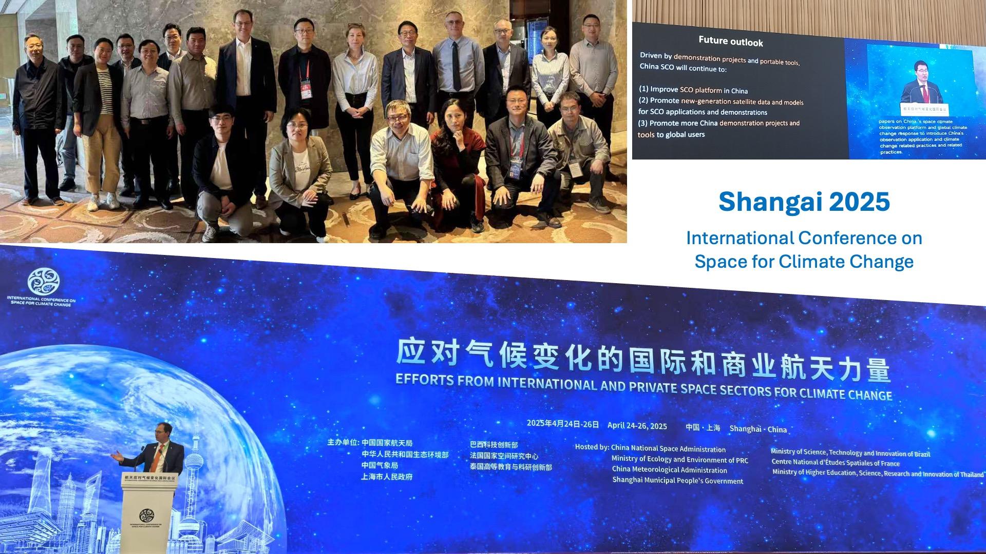 3 highlights of the China Space day: the China-France working group on climate change, the opening of the conference by Prof. Li Zhengqian, then, below, the inaugural speech by Frédéric Bretar.