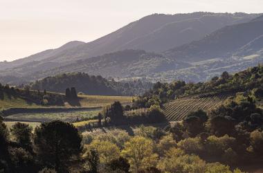 Commune de Preixan dans l’Aude, une région viticole régulièrement touchée par des ruissellements et des sécheresses intenses.