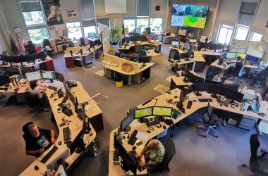 In the Météo-France forecasting centre in Toulouse. 