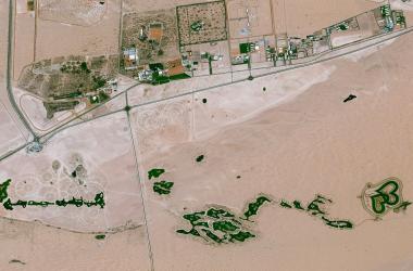 The "Love Lakes" of Dubai seen by the Pleiades satellite.