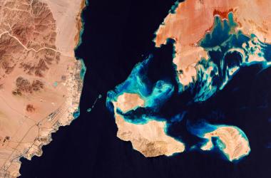 Porte-parole des pays africains, durement affectés par les changements climatiques, l’Égypte a accueilli la COP27 à Charm El Cheikh, ici vue par le satellite Sentinel-2. 