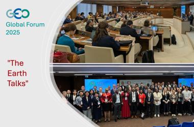 SCO community event and, below, regional GEO representatives.