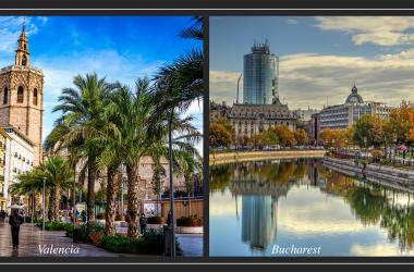 GreenSpace services in Valencia, Spain's 3rd city by population (left), and Bucharest, Romania's capital (right). 