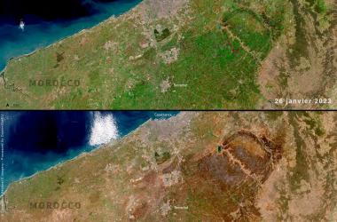 In recent years, Morocco has been affected by prolonged periods of drought and low rainfall, as shown by these Sentinel-2 images in January 2023 and 2024. Faced with the threat of water shortages, local authorities need tools like IRRISAT to optimise the management of this precious resource.