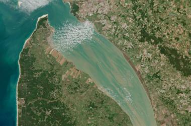 Each SCO project relies on satellite data, like this Sentinel-2 view of the Gironde estuary on March 22, 2024. 
