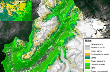 ORION has developed a detailed map of natural habitats and fauna and flora indicators, including grazing area, to help Mont Blanc municipalities optimise the management of their territory as it evolves under climate change. 