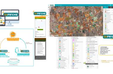 La solution Izifriche® repose sur 3 outils : l’inventaire des friches WaSaBI, une appli mobile pour vérifier sur le terrain, et une interface web pour contextualiser et visualiser les données. 