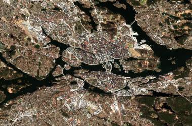 Stockholm, capitale de la Suède, vue par le satellite Sentinel-2. 