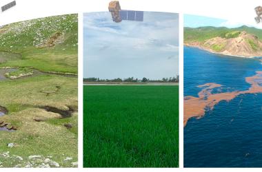 From left to right: Mercantour Park (France), Mekong Delta (Vietnam), Martinique (French West Indies). 