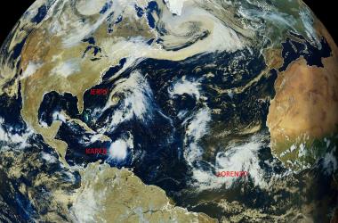 3 cyclones sur l'Atlantique © Météo-France